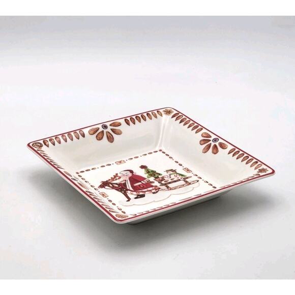 Villeroy & Boch Ginger Apfelbraeter Square Rim Soup bowl Santa and reindeer - Picture 8 of 11